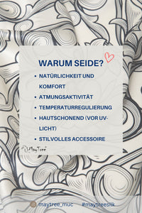 Seidentuch quadratisch Vincent 65x65 Mandelblüte